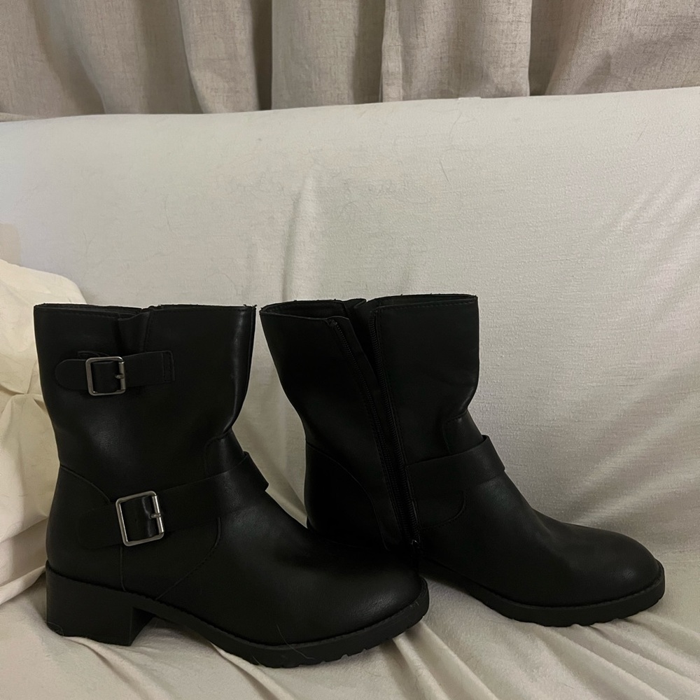 Brand new black “biker” boots